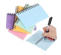 FIXOSHEE 5 Pcs Index Cards Notepads with Binding Rings Portable Study Notebooks for Students and Teachers Horizontal Line Notecards for Work School and Inspiration Recording