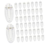 FIXOSHEE 50pcs Clip Base DIY Snap Hair Clips Blank Plain Barrettes Unfinished Hair Bow Making Material Craft Supply for Girls Women