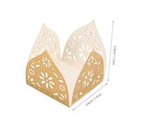 FIXOSHEE 50Pcs Hollow Foil Chocolate Truffle Paper Liners Decorative Candy Boxes Flower Pattern for Wedding Party Festival Valentines Day Packaging
