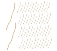 FIXOSHEE 50pcs Natural Wood Log Sticks for Crafts Small Twigs for DIY Decoration Unfinished Wood Branches for Miniature Landscapes and Fairy Gardens Wooden Craft