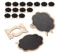 FIXOSHEE 50pcs Small Message Chalkboard Signs Wooden Mini Boards for Tabletop Food Display Buffet Food Tags Drinks Menu Chalkboard Dessert Treats Portable Wooden Memo Boards for Party and