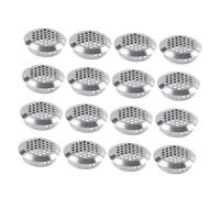 FIXOSHEE 50pcs Stainless Steel Round Air Vent Covers Corrosion-Resistant Vent Grilles for Cabinet Wardrobe Ventilation Breathable Mesh for Heat Dissipation and Odor Reduction Easy