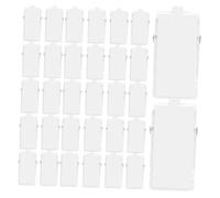FIXOSHEE 50Pcs Transparent Small Plastic Self Adhesive Wall Clips for Hanging Photos Posters and Decorations Reusable Lightweight Material Easy Peel Stick Design for Smooth Surfaces