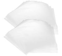 FIXOSHEE 50pcs Vinyl Record Sleeves Outer Protective Plastic Covers Self-adhesive Standard Size Vinyl Record Storage for Albums