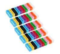 FIXOSHEE 50pcs Watch Strap Ring Retainers Watch Band Silicone Loops Strap Retainer Loops for Silicone Fastener Keeper for Bands