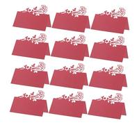 FIXOSHEE 50pcs Wedding Invitation Card Floral Cards Name for Wedding Blank Table Reception Invitations Handwritten Guest Names Event Seating Paper Red