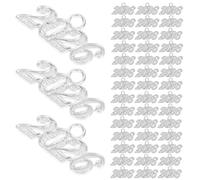 FIXOSHEE 50pcs Year Graduation Cap Tassel Charm Decorative Number Signet Charms for Bracelets Earrings Making Class Reunion Accessories