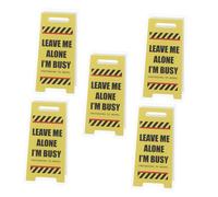 FIXOSHEE 5pcs Acrylic Double-Sided Memo Clip Funny Overstimulated Desk Sign Holder with Secure Clamp Desktop Note Display for Office Humor and Coworker