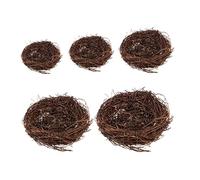 FIXOSHEE 5pcs Artificial Bird Nests Realistic Twig Design Easter Decoration Home Adornment for Candy Photo Props and Festive Displays