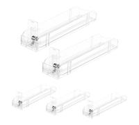 FIXOSHEE 5pcs Automatic Cigarette Display Rack with Dual-Sided 28cm Shelf Pusher Organizer for Retail Shops and Supermarkets