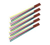 FIXOSHEE 5pcs Brown Ribbon Bookmarks PU Leather Multi Page Markers Book Page Ribbons for Reading Students Teachers Practical