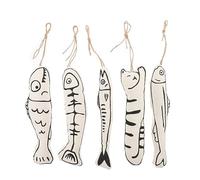 FIXOSHEE 5pcs Catnip Chew and Kick Toys for Indoor Cats Crinkle Sound Paper Breathable Fabric Fun Playmate for Stress Relief and Boredom Includes Fat Fish Fish and
