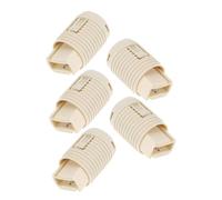 FIXOSHEE 5pcs Ceramic Light Socket with Protective Plastic Base Heat Resistant Bi-pin Lamp Holder for Halogen and LED Bulbs Easy Installation High Temperature Fixture