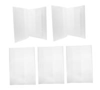 FIXOSHEE 5Pcs Clear Plastic Book Covers Textbook Protector Transparent Exercise Book Sleeves Material for School Easy to Use and Find Books