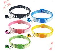 FIXOSHEE 5pcs Collar Bell Pet Accessory Fashion Collar for Kitten Cat Pink Pet Supplies
