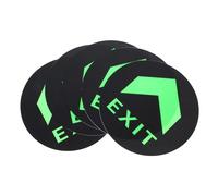 FIXOSHEE 5pcs Dark Exit Sign Stickers Precise Floor Guide Way Indicator for Emergency Evacuation Tear-resistant Safety Decals for Low Light Environments