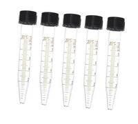 FIXOSHEE 5pcs Glass Centrifuge Tubes with Screw Caps Conical Bottom Laboratory Test Tubes with Graduated Scale for Biochemistry Molecular Biology Sample Storage and Precise Measurement