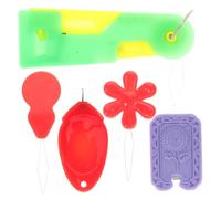 FIXOSHEE 5pcs Household Needle Threaders Sewing Thread Guide Tools for Small Eye Needles Easy Threading for Mothers Grandmothers DIY Crafting and Machine Sewing Random Color