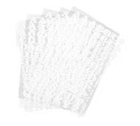 FIXOSHEE 5Pcs Iron Letters for Fabric Alphabet Patches DIY Clothing Decoration and Repair Small White Heat Transfer Letter Patches for Bags Hats Shoes Easy to Iron Sew