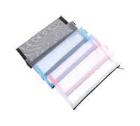 FIXOSHEE 5pcs Lihit Lab Pencil Case Mesh Pen Storage Bag Nylon Pouch for Students Office Supply Aesthetic Design
