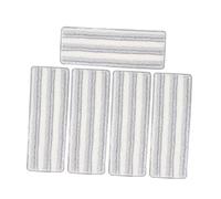 FIXOSHEE 5pcs Microfiber Flat Mop Head Refill Pads Washable Reusable Self Adhesive Cleaning Pads for Hardwood Tile and Multi Surface Floors High Absorbency Quick Drying Easy Replacement
