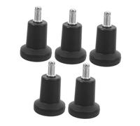FIXOSHEE 5pcs Office Chair Leg Protectors with Snap Ring Installation Wear-resistant Foot Pads Anti-slip Stationary Casters for Hardwood Floor Protection Replacement Feet Caps for Swivel
