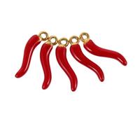 FIXOSHEE 5pcs Pepper Charms for Jewelry Making Vintage Dangle Drop Charms Diy Bracelet Necklace Accessories Novelty Jewelry