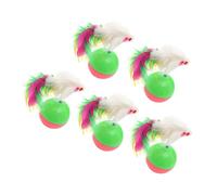 FIXOSHEE 5PCS Plush Cartoon Mouse Tumbler for Cats Interactive Funny Balance Teaser Balls for Home and Store Use Plastic Material