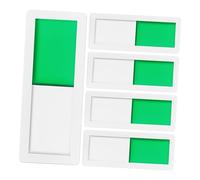 FIXOSHEE 5pcs Privacy Door Signs Sliding Indicator for Restroom Home Office Clear Vacant Occupied Status DIY Text Option Quick Status Change White Square Panels
