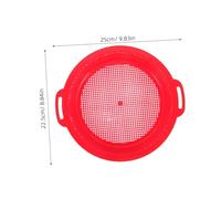 FIXOSHEE 5pcs Sand Sifters Plastic Beach Sand Sieves for Colorful Yellow Green Red Purple Blue Strainers for Shell Collecting Rock Sifting Gardening and Outdoor Play