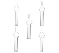 FIXOSHEE 5Pcs Single Ball Drying Tubes Glass Laboratory Supplies for Chemistry Experiments Middle High School Practical Teaching Equipment