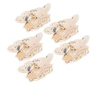 FIXOSHEE 5pcs Small Pearl Claw Hair Clips for Women Decorative Jaw Clips with Strong Metal Grip Non-slip Hold for Thick Hair Stylish Accessories for Party Daily Use