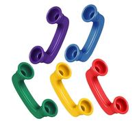 FIXOSHEE 5pcs Telephone Handset for Lightweight Abs Whisper Phones for Early Speech Development Phonics Practice Articulation Learning in Bright Colors Pretend Play
