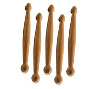 FIXOSHEE 5Pcs Traditional Acupoint Massagers Lightweight Wooden Body Massaging Rods for Foot and Full-Body Relaxation Smooth Round Design for Comfortable Portable Therapy and Tension Relief