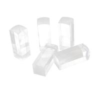 FIXOSHEE 5pcs Transparent Organic Blank Stamps with Practical Block for Scrapbooking DIY Crafting Versatile Seal Material for Card Making Nail Art and Diary Decoration Easy to Color and