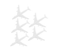 FIXOSHEE 5pcs White Miniature Airplane Model Airport Facility Accessories 1.8cm x 1.6cm for Architectural Sand Tray Crafting and Home Room Decor