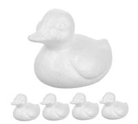 FIXOSHEE 5pcs White Polystyrene Foam Duck Shapes Lightweight Modelling Craft DIY Party Decorations for Handpainting and Flower Arrangements Creative Art Supplies