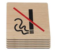 FIXOSHEE 5pcs Wooden No Smoking Signs for Indoor Outdoor Use Non Smoking Table Tent Desk Plaques for Restaurants Cafes Offices for Hotels and Malls