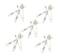 FIXOSHEE 5Set Mini Skis with Poles Dollhouse Christmas Decorations Realistic Wooden Snow Ski Accessories for Winter Holiday Outdoor Scene Props and Miniature Display