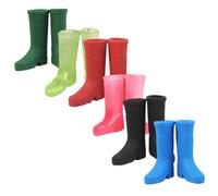FIXOSHEE 6 Pairs Mini Rain Boots Models, Simulated Miniature Dollhouse Shoes, Micro Landscape Boot Accessories for Dollhouse Decoration and Pretend Play