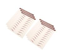 FIXOSHEE 6 Sheets Eyebrow Stickers Brown Temporary Self-adhesive Eyebrow Transfers Natural Texture Grooming Tape for Women Makeup and Style Change