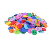 FIXOSHEE 600pcs Colorful Eva Number round Disks Educational Place Value Manipulatives Math Counting Discs Early Childhood Learning Teaching Supplies