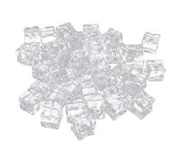 FIXOSHEE 60pcs Clear Acrylic Fake Ice Cubes Irregular Square Decorative Vase Filler Photography Props for Home Kitchen Wedding Party Display