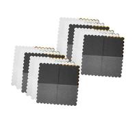 FIXOSHEE 60pcs Disposable Black and White Elegant Paper Napkins with Wavy Edge Design for Birthday Wedding Party Dinner Anniversary Festival Serviettes