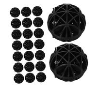 FIXOSHEE 60pcs Fish Tank Filter Balls Biological Filtration Media for Aquarium and Hollow Sphere Bio Balls for Water Purification Compatible with Pool and Aquatic Systems