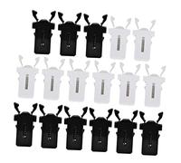 FIXOSHEE 60Pcs Push Style Trash Can Buckle Locks Garbage Bin Clip Latches for Kitchen and Home Use Easy Install Trash Bin Supplies with Black and White Buckets