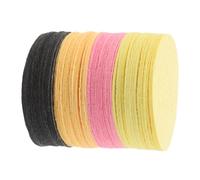 FIXOSHEE 60pcs Reusable Natural Wood Pulp Face Cleaning Pads Compressed Round Cellulose Sponges for Makeup Removal Exfoliating Skincare Ergonomic Design for Travel and Home Use