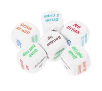 FIXOSHEE 6pcs Acrylic Drinking Dice Game Heavy Dice for Party Fun Bar Ktv Social Gatherings Easy to Learn Enhance Atmosphere
