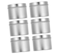 FIXOSHEE 6pcs Aluminum Candle Tins with Screw Lids Lightweight Airtight Storage Containers for Tea Coffee Spices DIY Candle Making Reusable Canisters for Home Organization