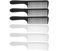 FIXOSHEE 6pcs Barber Fade Combs Men's Haircut Curve Comb Flat Top Ergonomic Handle for Salon Home Use